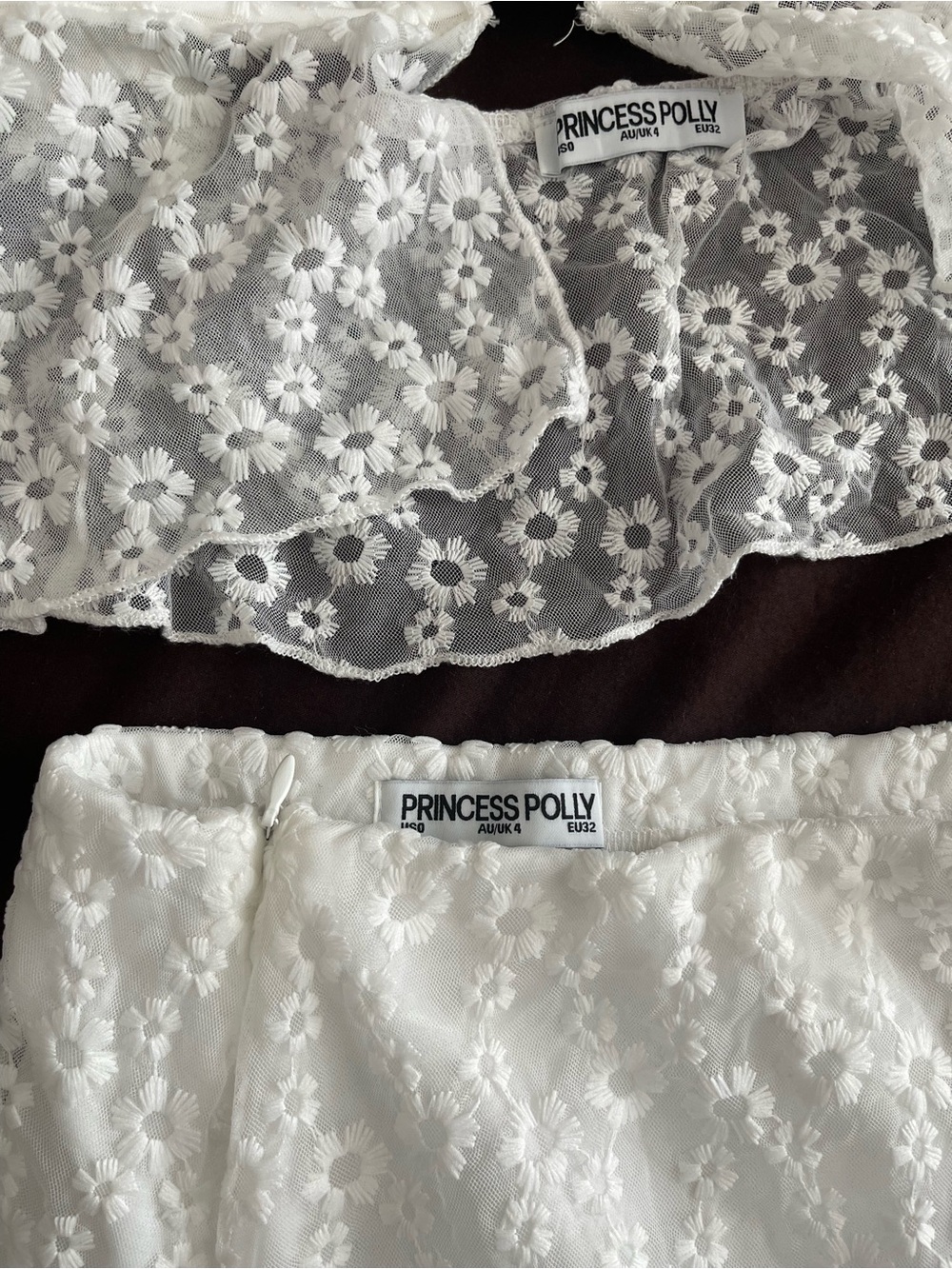 Princess Polly White Lace Halter Crop & A-Line Skirt Set - Picture 4 of 4